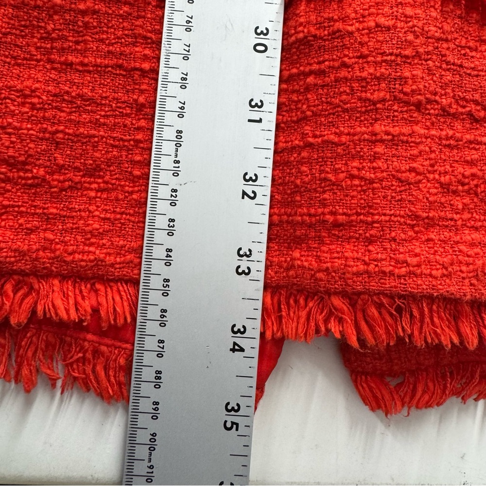 J.Crew Red Tweed Fringe Shift Dress Sleeveless Sheath Lined Cocktail Party 00 - Picture 8 of 11